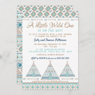 "Wild One" Tribal Baby Shower Invitation