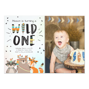 boho 1st birthday invitations zazzle