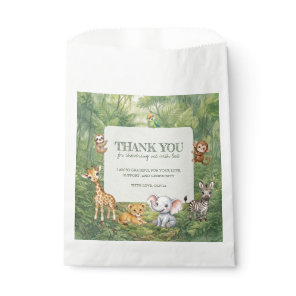 Wild One Tropical Jungle Baby Shower Thank You Favor Bag