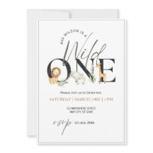 Wild One Watercolor Animal First Birthday