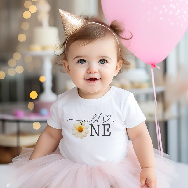 Wild One Wildflower Toddler Baby T-Shirt (Creator Uploaded)