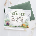 Wild One Woodland Adventure Any Age Birthday Party Invitation<br><div class="desc">A Wild One Birthday Party Invitations</div>