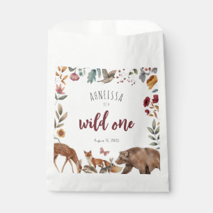 Wild One Woodland Animal First Birthday Favor Bag