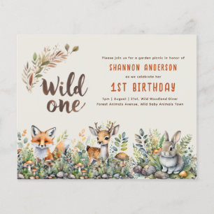 Wild One Woodland Animals 1st Birthday