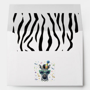 "Wild One" Zebra Party Animal Birthday Envelope