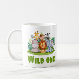 Wild One Zoo Birthday Safari Jungle Animal Baby Coffee Mug