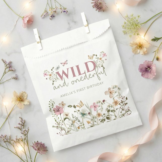 Wild & Onederful Wildflower 1st Birthday Party Favor Bag (Creator Uploaded)