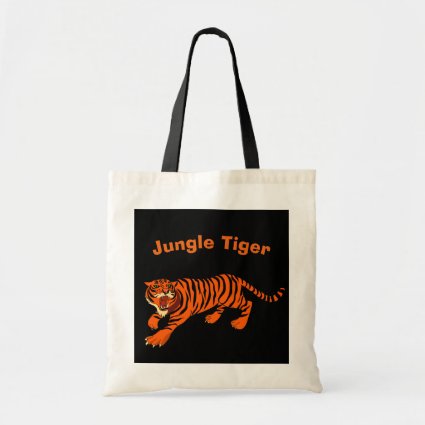 Wild Orange and Black Striped Tiger Tote Bag