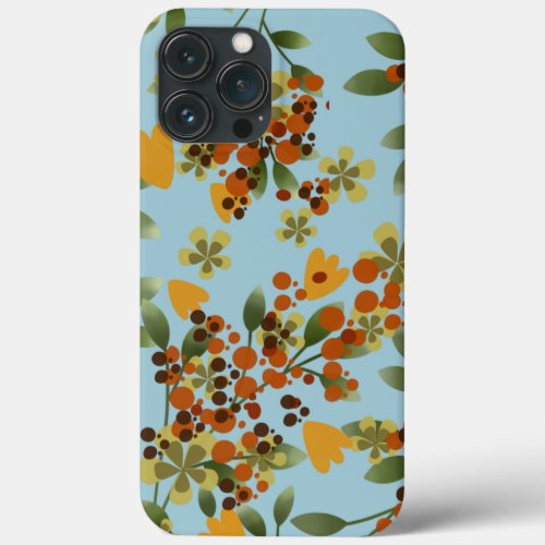 Wild Orange And Burgundy Berries iPhone 13 case