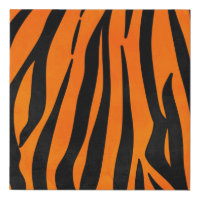 Wild Orange Black Tiger Stripes Animal Print