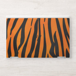 Wild Orange Black Tiger Stripes Animal Print HP Laptop Skin