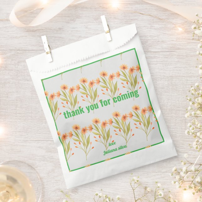  wild orange flower baby shower favor bag  (Clipped)