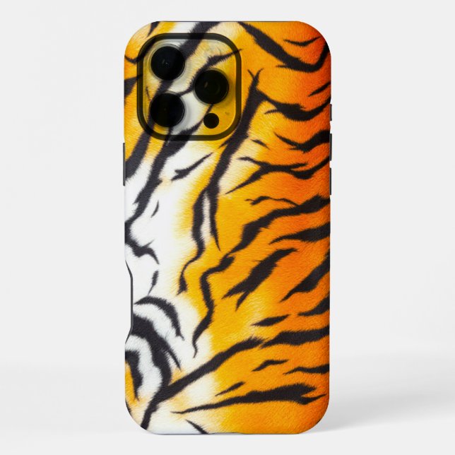 Wild Orange Tiger leather  Iphone Case (Back)