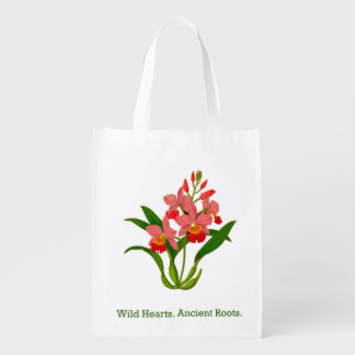 Wild Orchid Bloom Grocery Bag