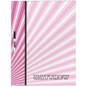 Wild orchid Color Stripe Funky Pattern Dry Erase Board
