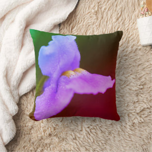 Wild Orchid Flower Art Throw Pillow