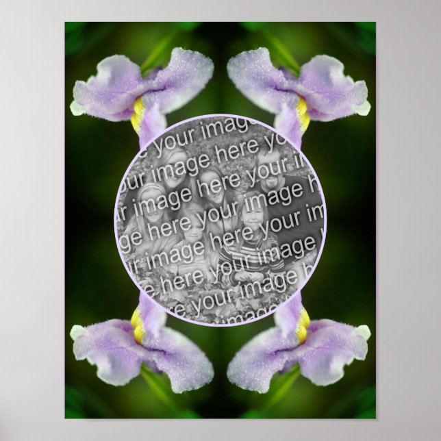 Wild Orchid Flower Frame Add Your Own Photo Poster (Front)