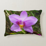 Wild Orchid Purple Tropical Flower Accent Pillow