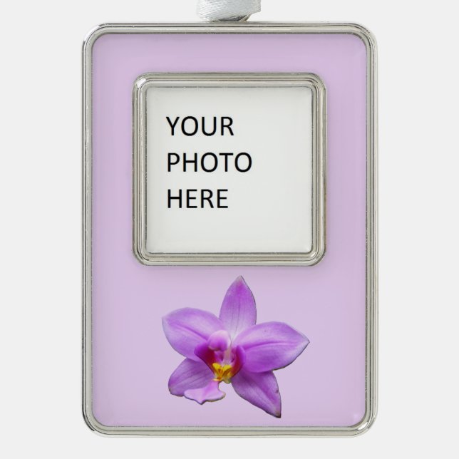 Wild Orchid Purple Tropical Flower Christmas Ornament (Front)