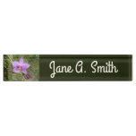 Wild Orchid Purple Tropical Flower Desk Name Plate