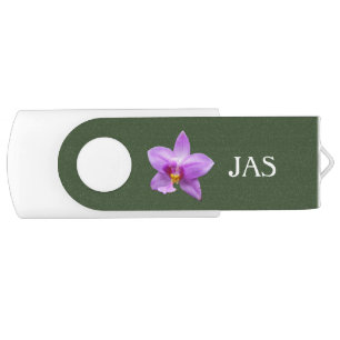Wild Orchid Purple Tropical Flower Flash Drive