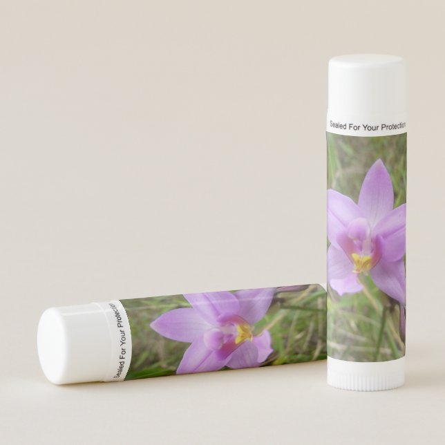 Wild Orchid Purple Tropical Flower Lip Balm (Front)