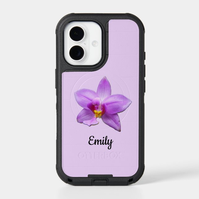 Wild Orchid Purple Tropical Flower Otterbox iPhone Case (Back)