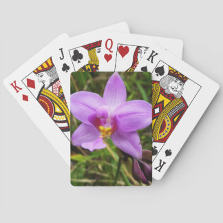 Wild Orchid Purple Tropical Flower Poker Cards