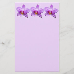 Wild Orchid Purple Tropical Flower Stationery