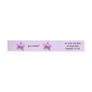 Wild Orchid Purple Tropical Flower Wrap Around Label