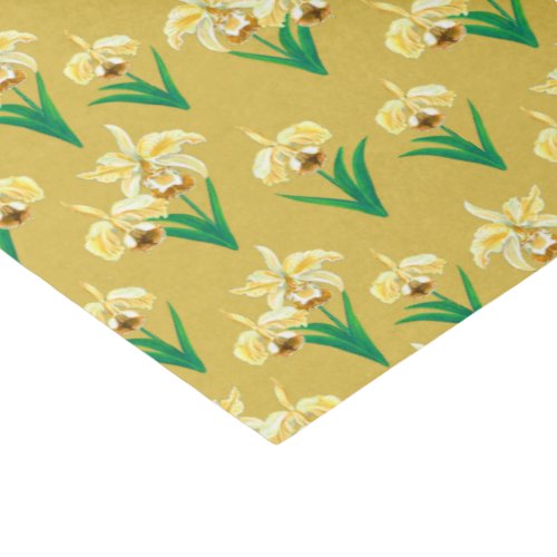 Wild Orchids _ Golden Yellow Orchids and Foliage  Tissue Paper