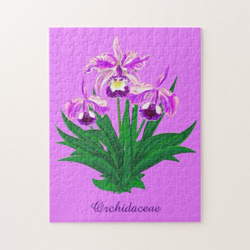 Wild Orchids _ Light Purple Orchids and Foliage  Jigsaw Puzzle