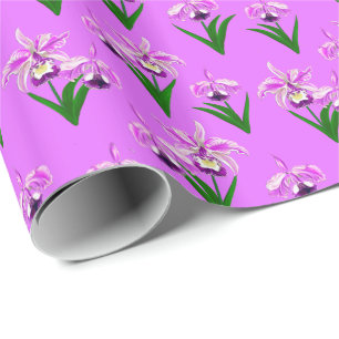 Wild Orchids - Light Purple Orchids and Foliage Wrapping Paper