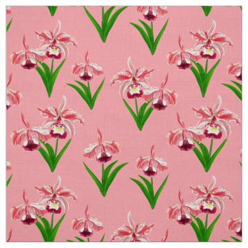 Wild Orchids _ Shower of Coral Pink  Fabric