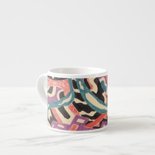 "Wild" Original Abstract Espresso Cup (Front Left)