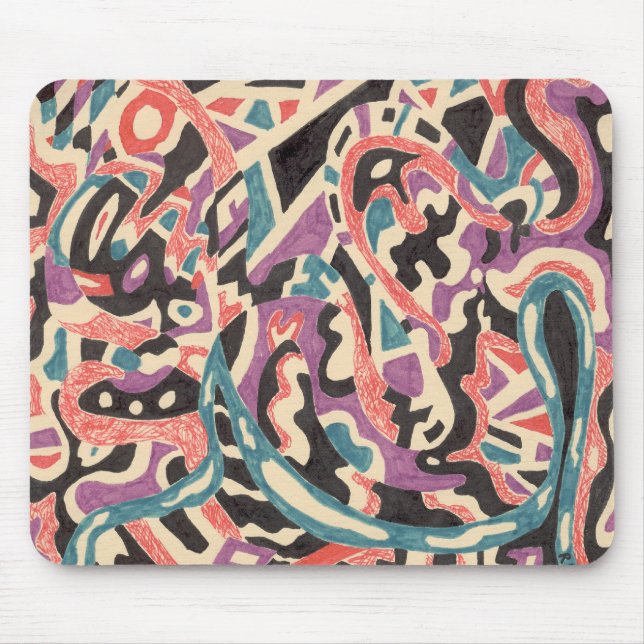 Wild, original abstract mouse pad (Front)
