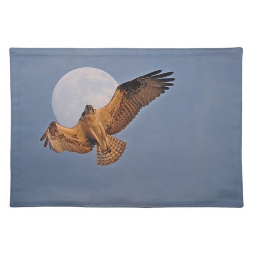 Wild Osprey  Super Moon Photo Design Cloth Placemat