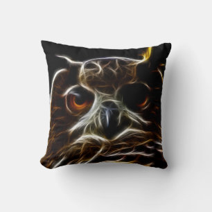 Wild Owl Throw Pillow