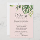 Wild Palm Blush Welcome Letter Itinerary & Map (Front)