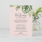 Wild Palm Blush Welcome Letter Itinerary & Map (Standing Front)