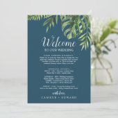 Wild Palm | Navy Welcome Letter Itinerary & Map (Standing Front)
