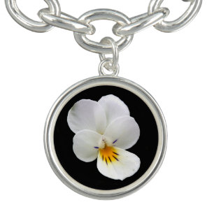 Wild Pansy Charm Bracelet