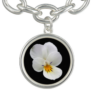 Wild Pansy Charm Bracelet