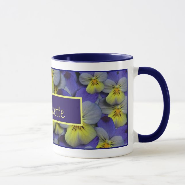Wild Pansy Personalizable Mug (Right)