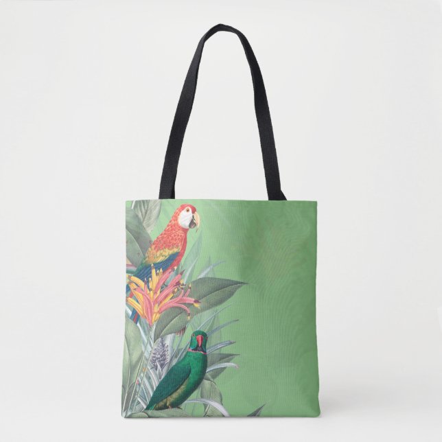 Wild Parrots Tropical Tote Bag (Front)
