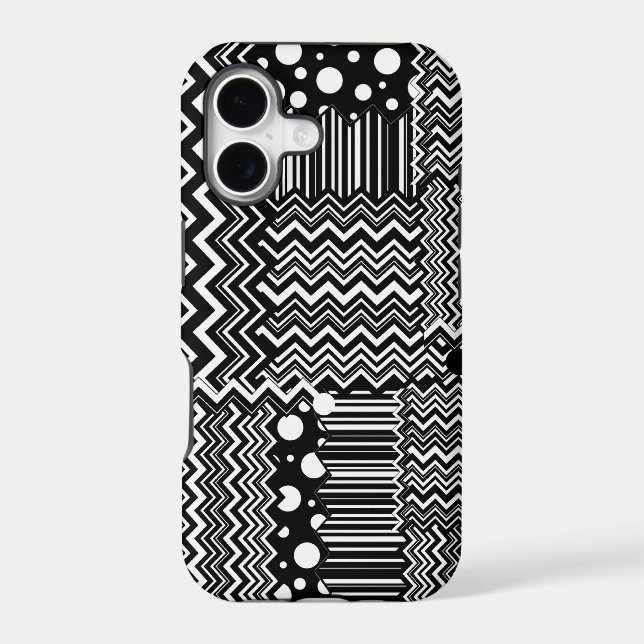 Wild Patchwork Zig-Zags Iphone Case (Back)