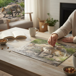 Wild Pause: Fox in the Morning Light Jigsaw Puzzle
