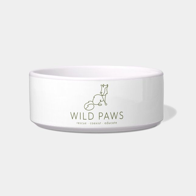 Wild Paws Ceramic Pet Bowl (Medium) (Front)