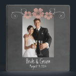 Wild Peach Roses Chalkboard Wedding Photo Album Binder<br><div class="desc">Charming chalkboard / blackboard with chalked roses. Part of the Roses Chalkboard Collection.</div>