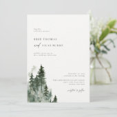 Wild Pine Forest Rustic Wedding Invitation | Zazzle